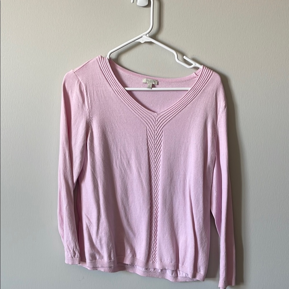 Light Pink V-Neck Sweater